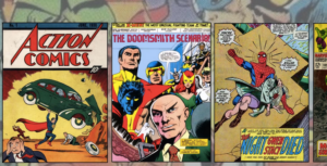comic books showing images on the cover page