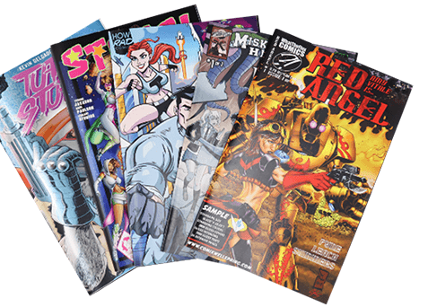five different comic books